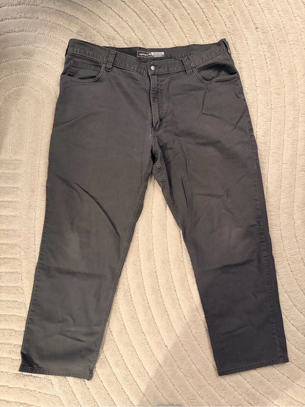 Carhartt Men's Gray Straight-Leg Jeans